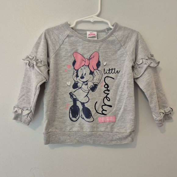 Disney Other - Disney Minnie Mouse Gray Kids Sweatshirt